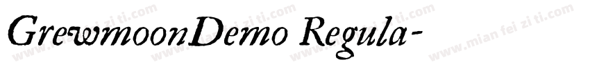 GrewmoonDemo Regula字体转换